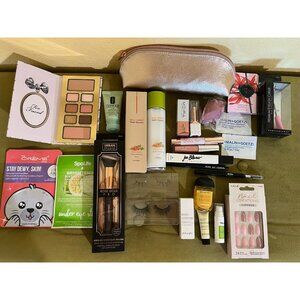 High End Makeup & Skincare 23 Pieces Full Size Eye Face Palette Makeup Bag More